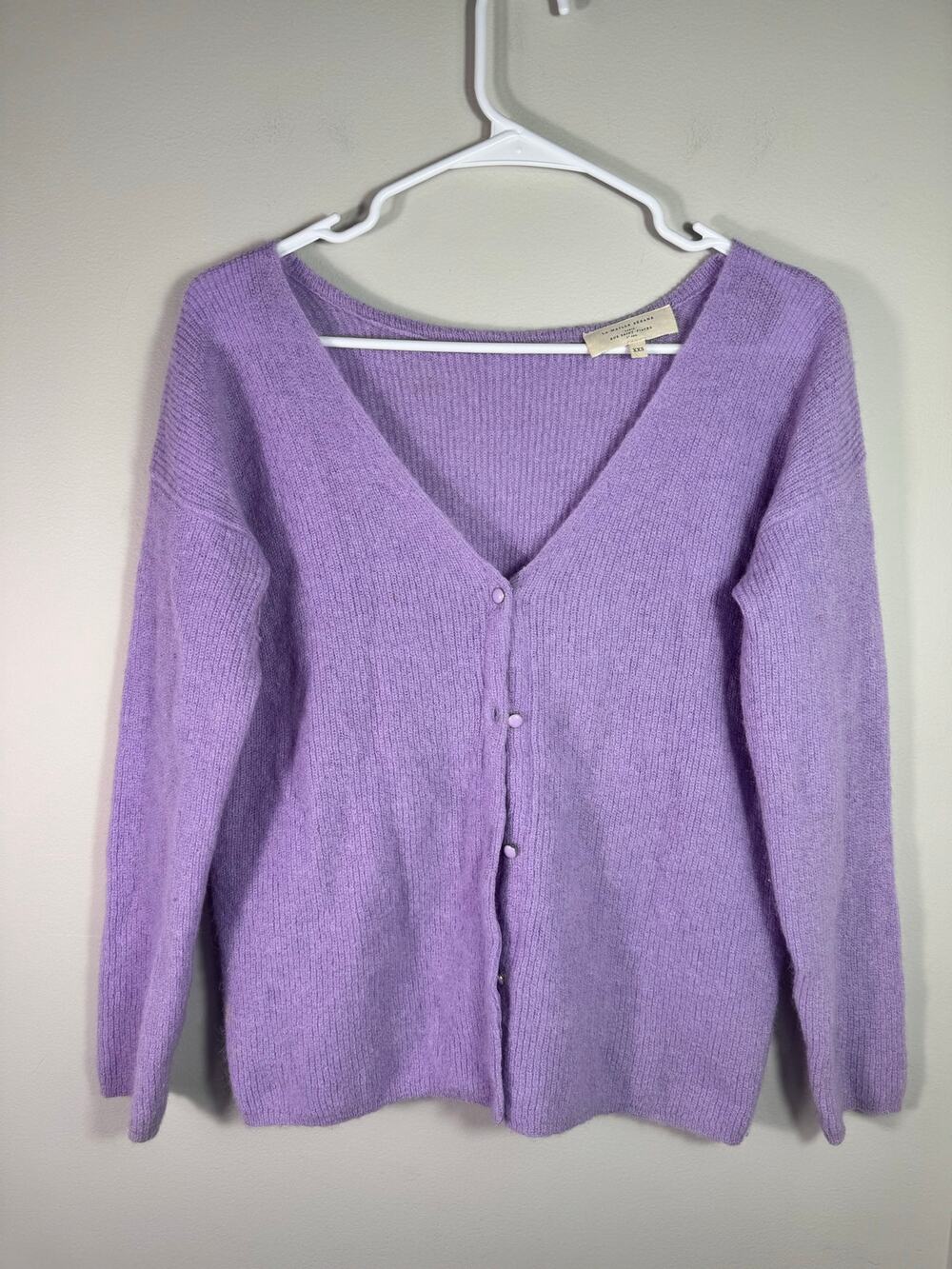 Sezane Barry Cardigan Lilac Purple Size XXS